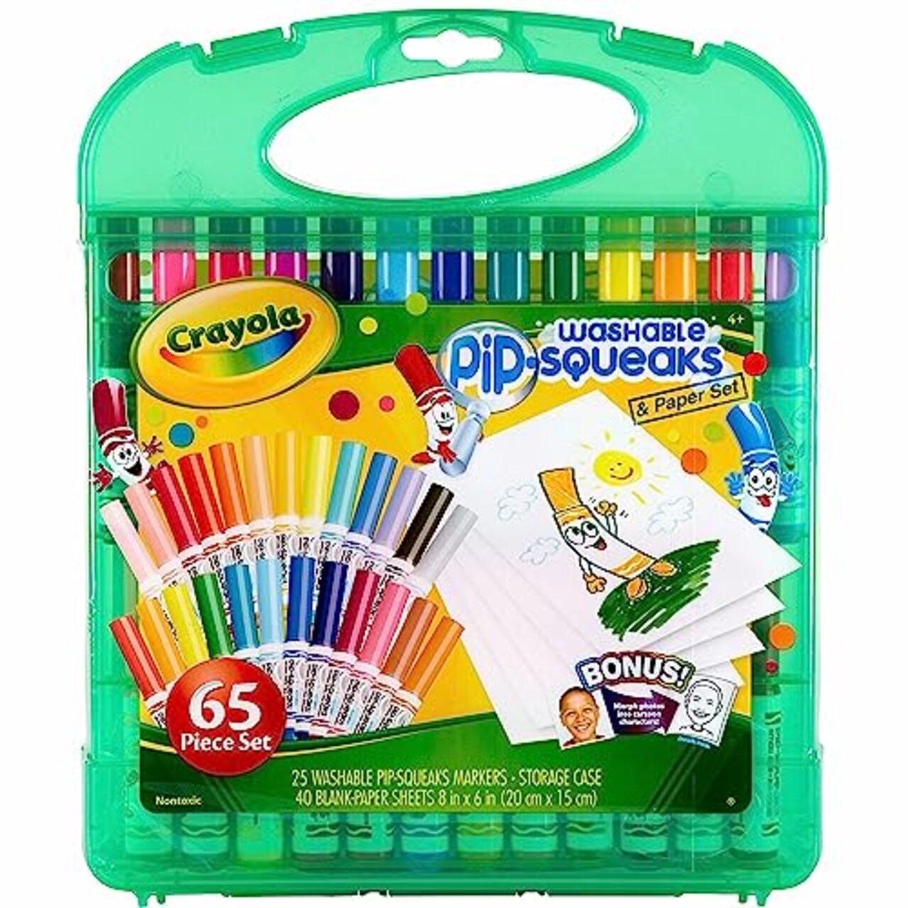 Crayola Pip Squeaks Marker Set (65ct), Washable Markers for Kids